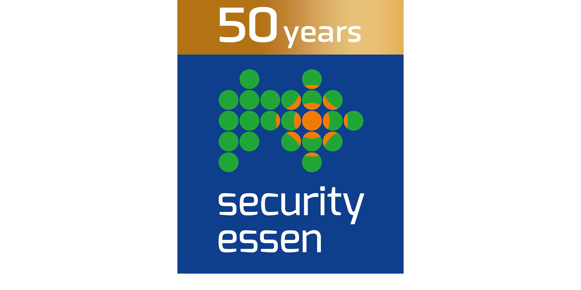 Logo Messe Security in Essen mit Eintrag 50 Jahre