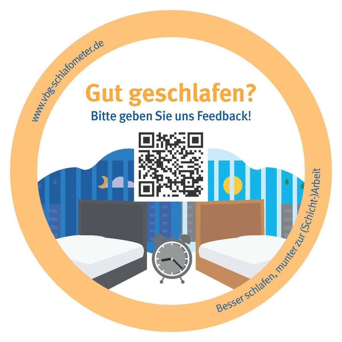 QR-Code in einem Bild zum Thema Schlaf eingefügt