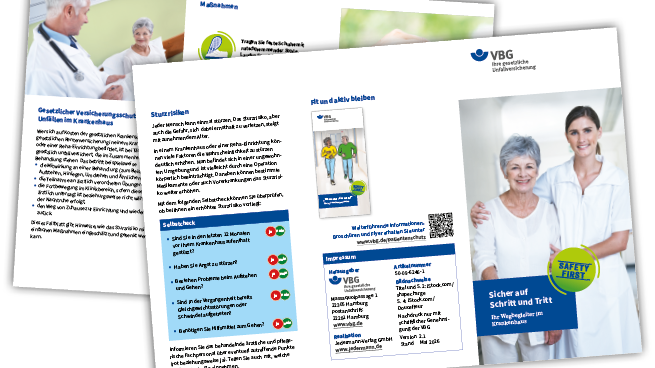 Mockup Sturzrisiko verhindern im Krankenhaus