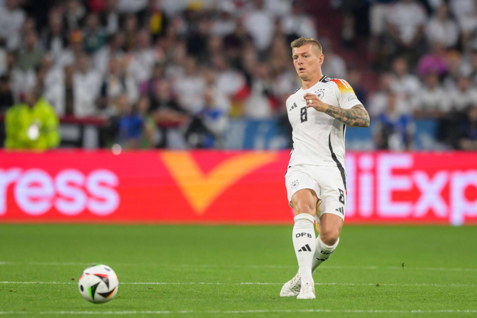 Nationalspieler Toni Kroos während der  Fußball-Europameisterschaft  2024 im Spiel gegen Schottland, 14.06.2024