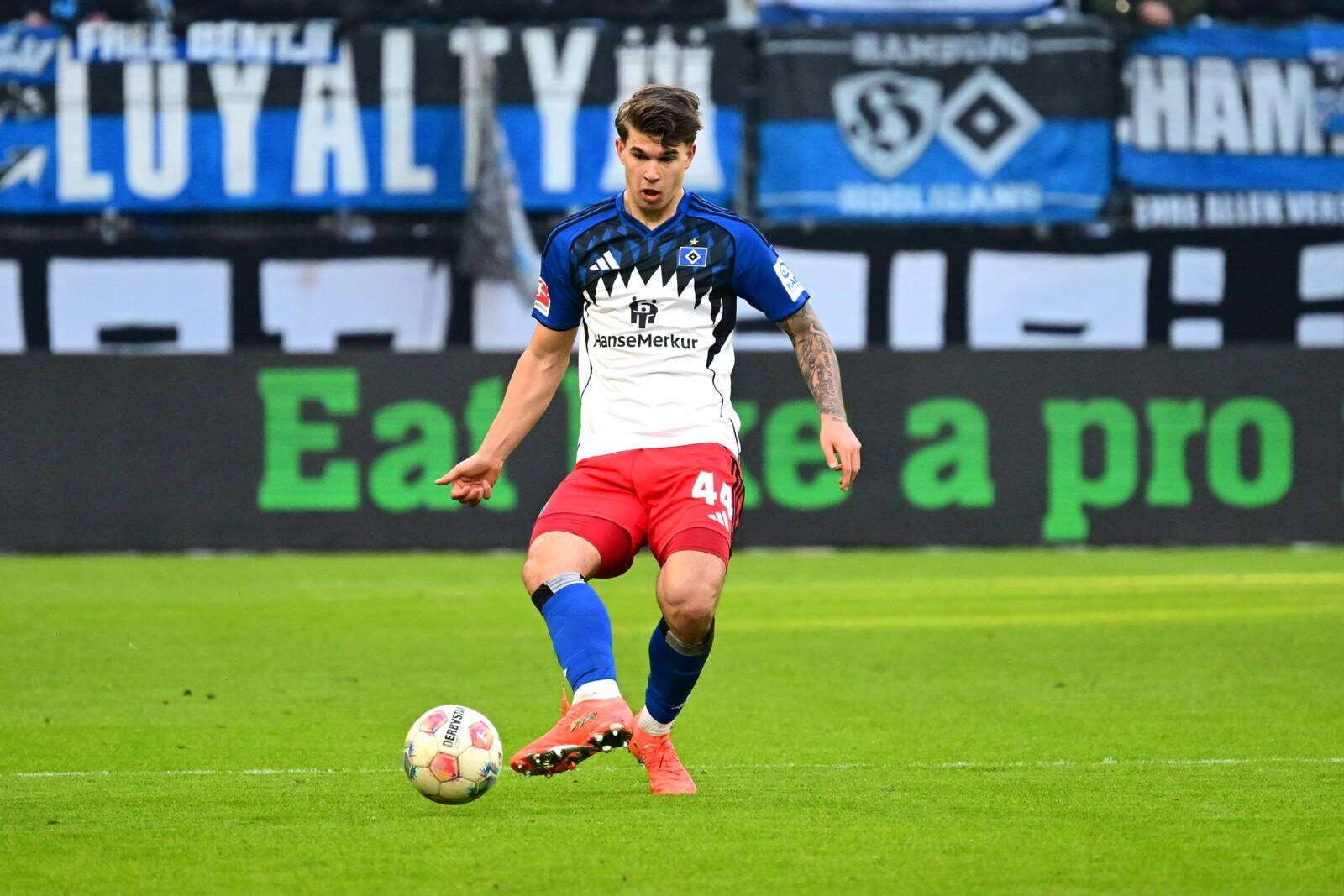 HSV-Talent Luka Vuskovic während der Bundesliga-Partie gegen den 1. FC Union Berlin, 22. Spieltag, 14.02.2026