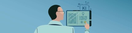 KI Anwendung Illustration VBG Klartext