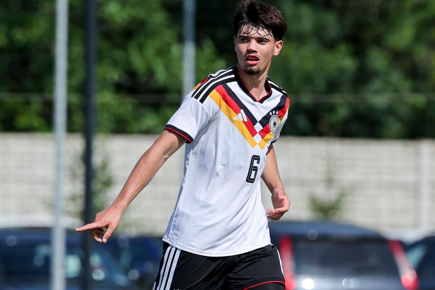 U19-Nationalspieler Mirza Catovic während eines Freundschaftspiels gegen die Slowakei, 27. Mai 2026
