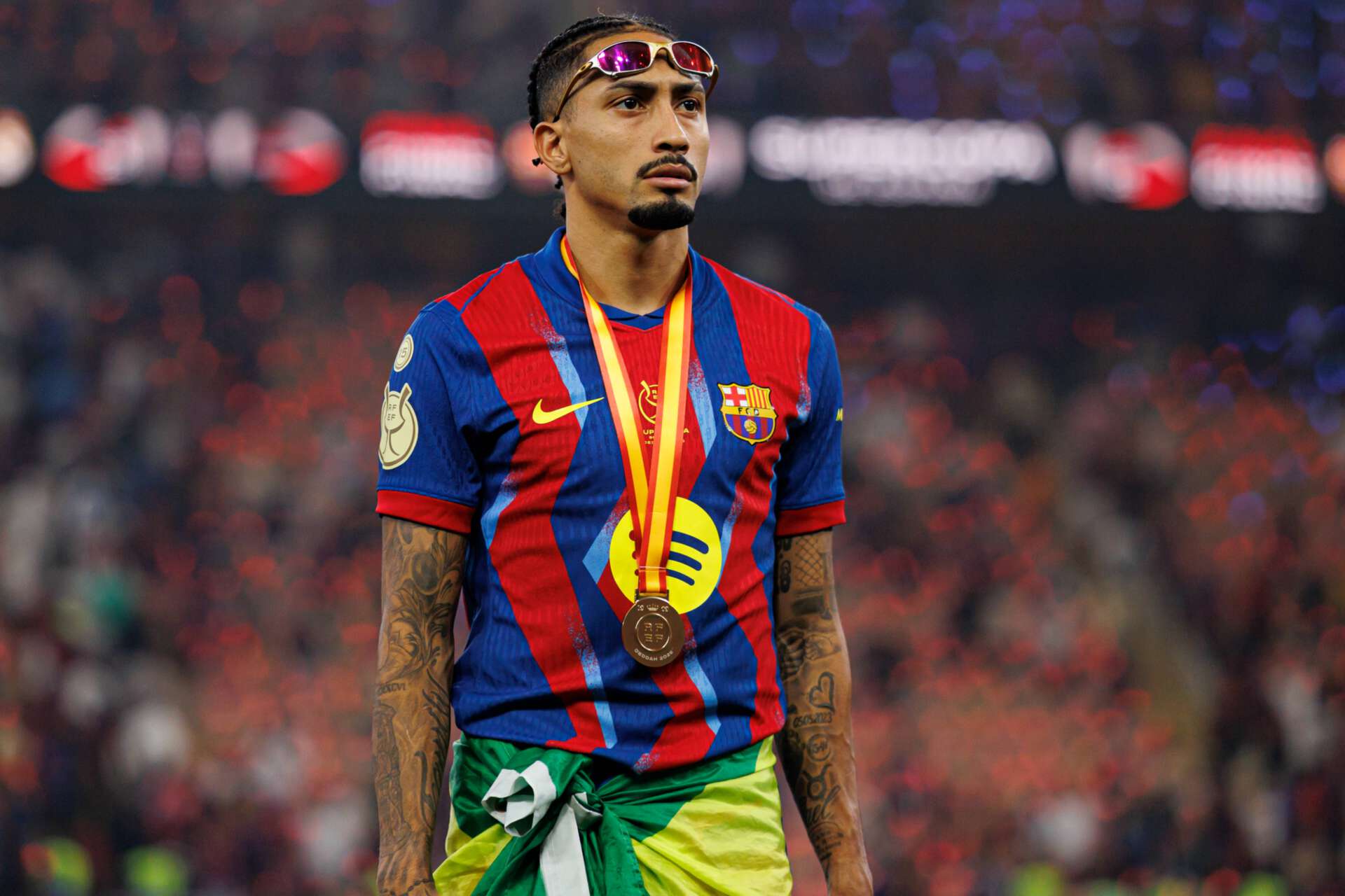 Barcelonas Superstar Raphinha nach dem spanischen Supercup Finale zwischen dem FC Barcelona und Real Madrid 