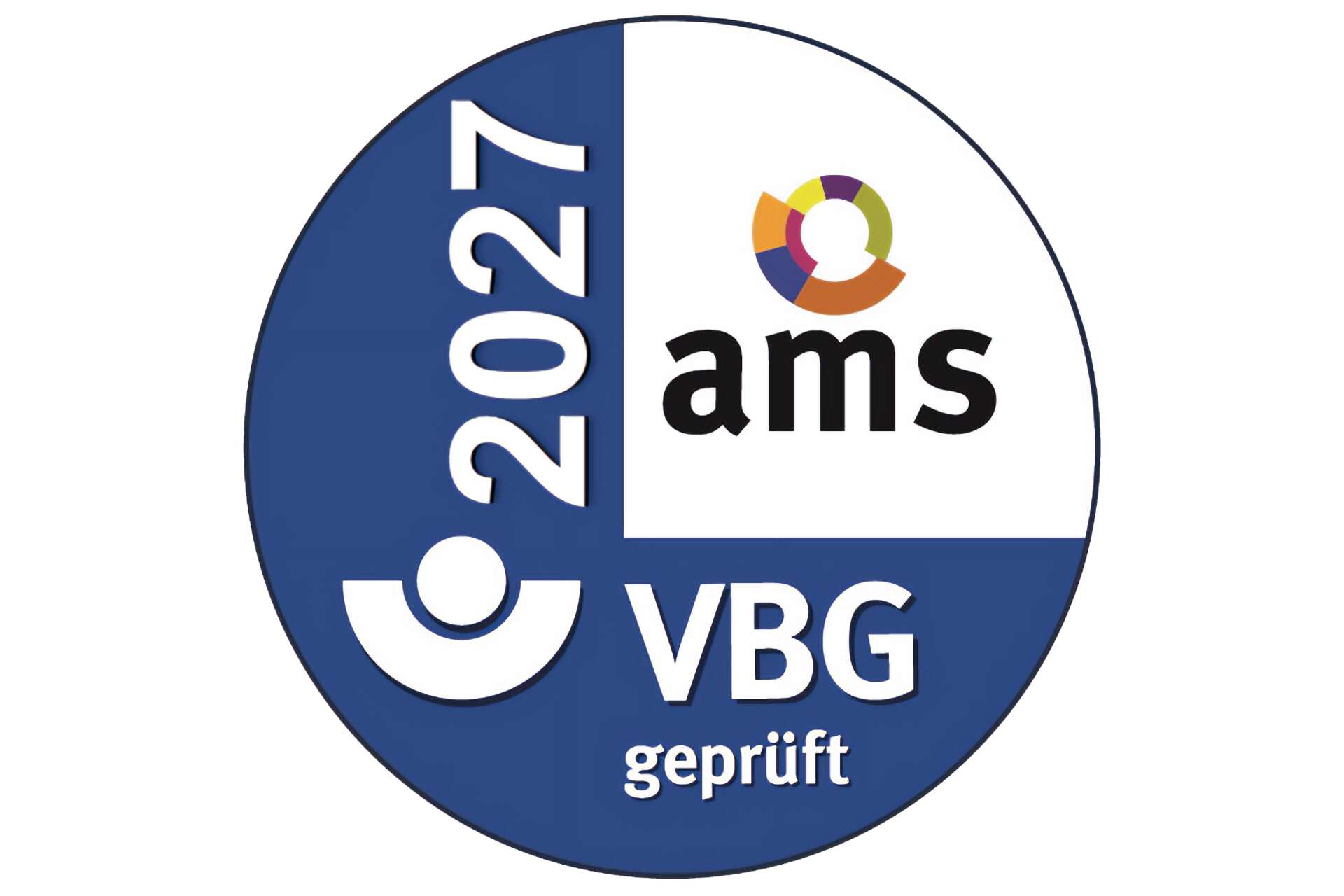 Logo AMS 2027 für die Website. #rlnch24AMS, Arbeitsschutz mit System, Arbeitsschutz organisieren, Arbeitsschutz systematisch umsetzen, AMS-Logo