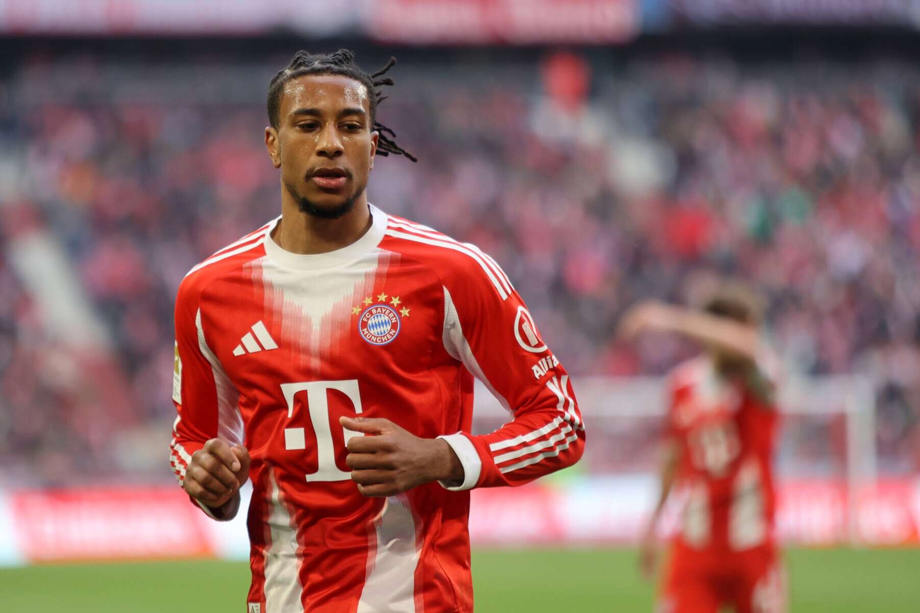 Bayerns Flügelspieler Michael Olise während der Bundesliga-Begegnung gegen Union Berlin, 21 .03.2026 