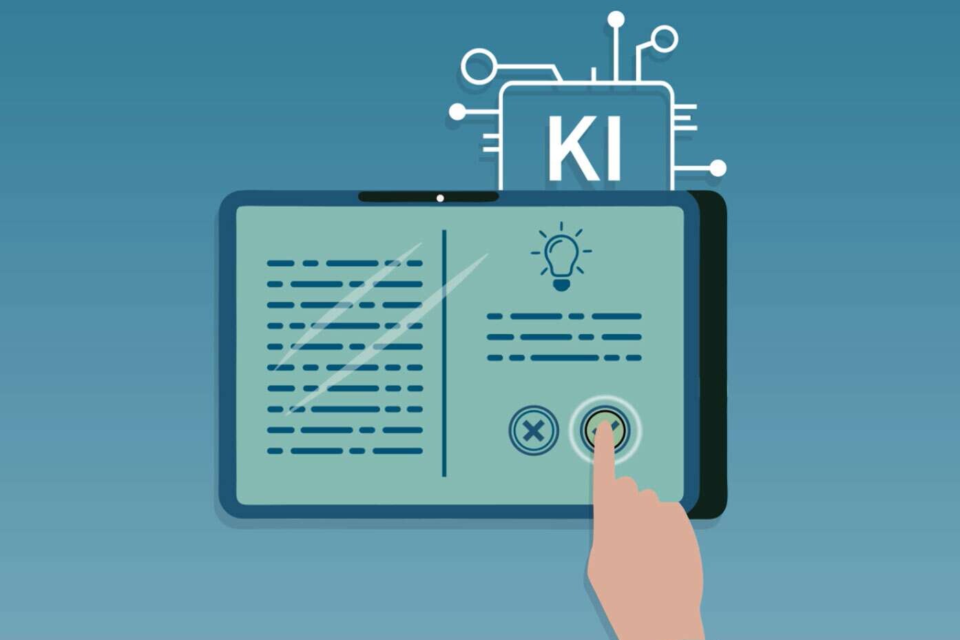 VBG-Klartext Illustration KI Anwendung