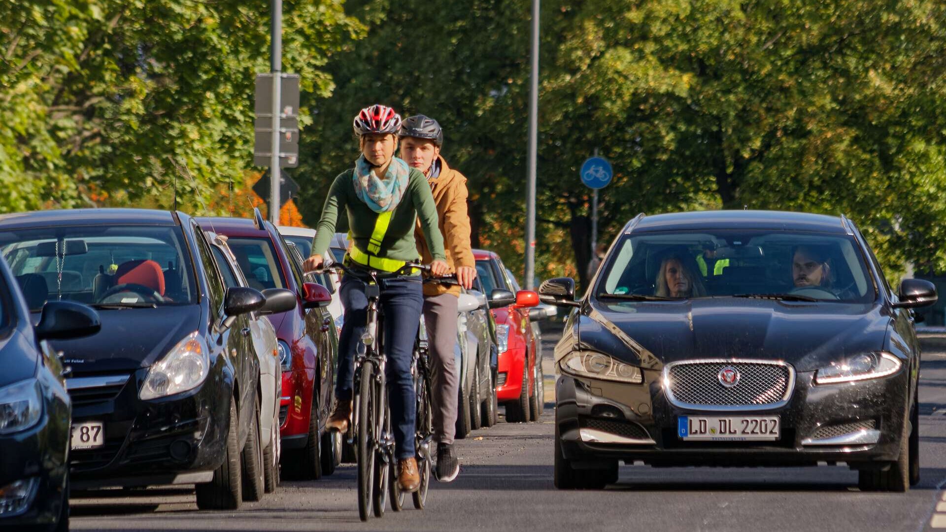Dresden – Bild zum Thema Verkehrrsicherheit. Fotosession mit VBG-Beschäftigten.