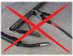 Kabel mit schadhafter Isolation