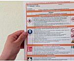 Ausgelaufener Flüssigkeitsbehälter