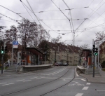 Radweg an Straßenbahnhaltestelle