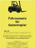 Fahrerausweis für Gabelstapler