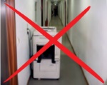 Versperrter Notausgang