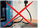 Defektes Elektrokabel