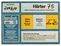 Rezeptur für Härter