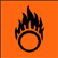 Altes Gefahrensymbol - Brandfördernd