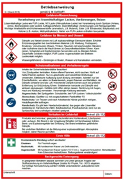Betriebsanweisung Gefahrstoffe