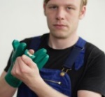 Beschädigte Handschuhe