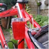 Schlussleuchte eines Fahrrads