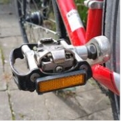 Rückstrahler am Fahrradpedal
