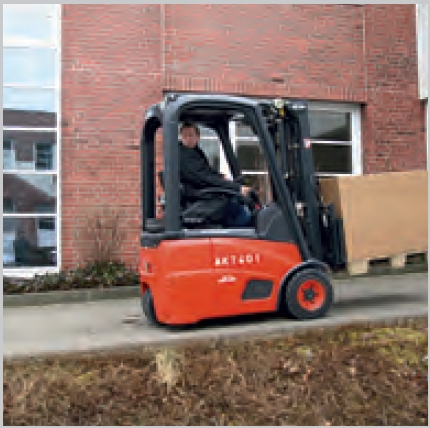 Befahren von Gefälle mit dem Gabelstapler