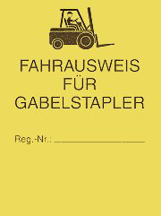Fahrausweis für Gabelstapler