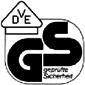 VDE-GS-Zeichen nach dem Geräte- und Produktsicherheitsgesetz für geprüfte Elektrogeräte