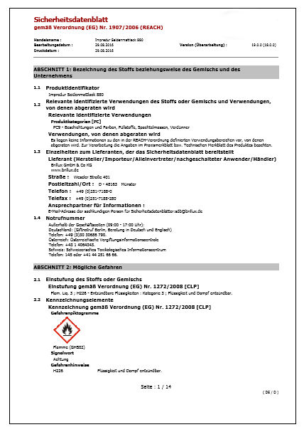 Sicherheitsdatenblatt