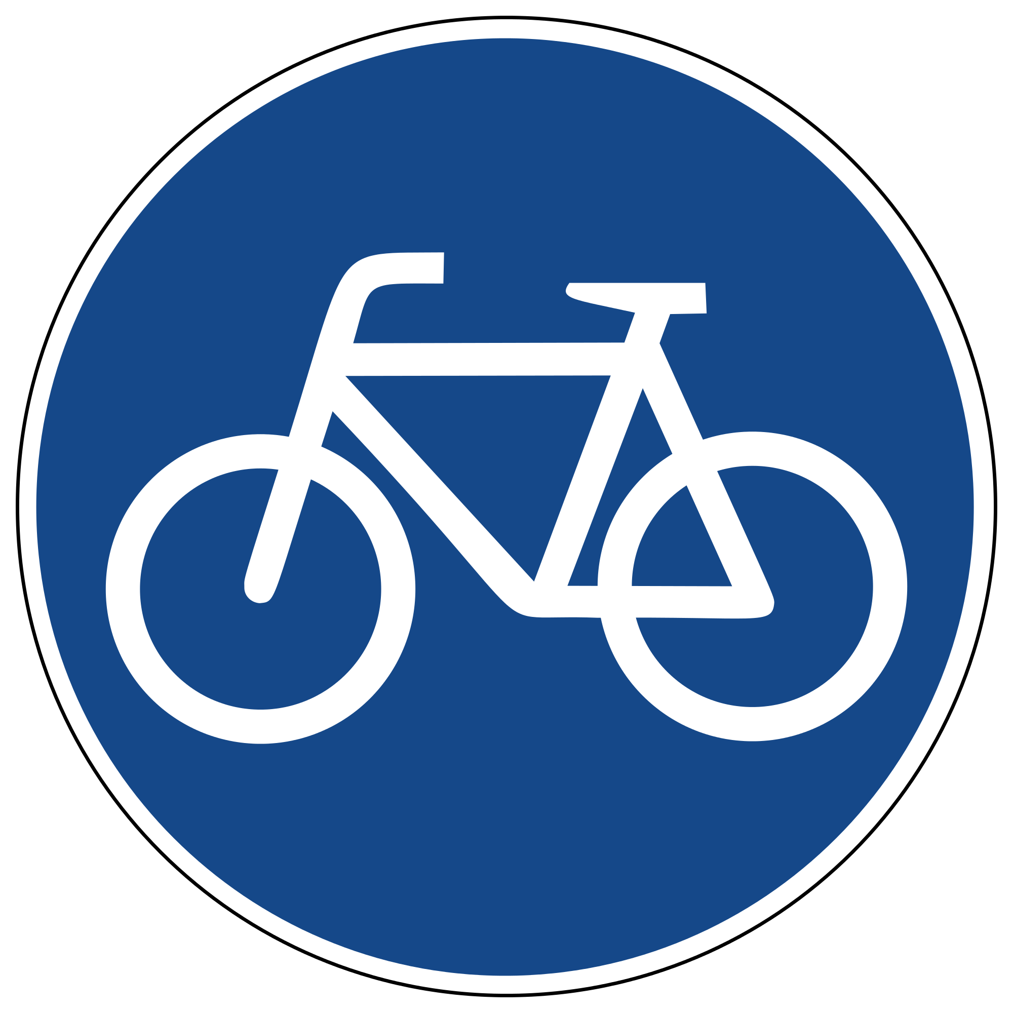 Verkehrsschild: Sonderweg Radfahrer 