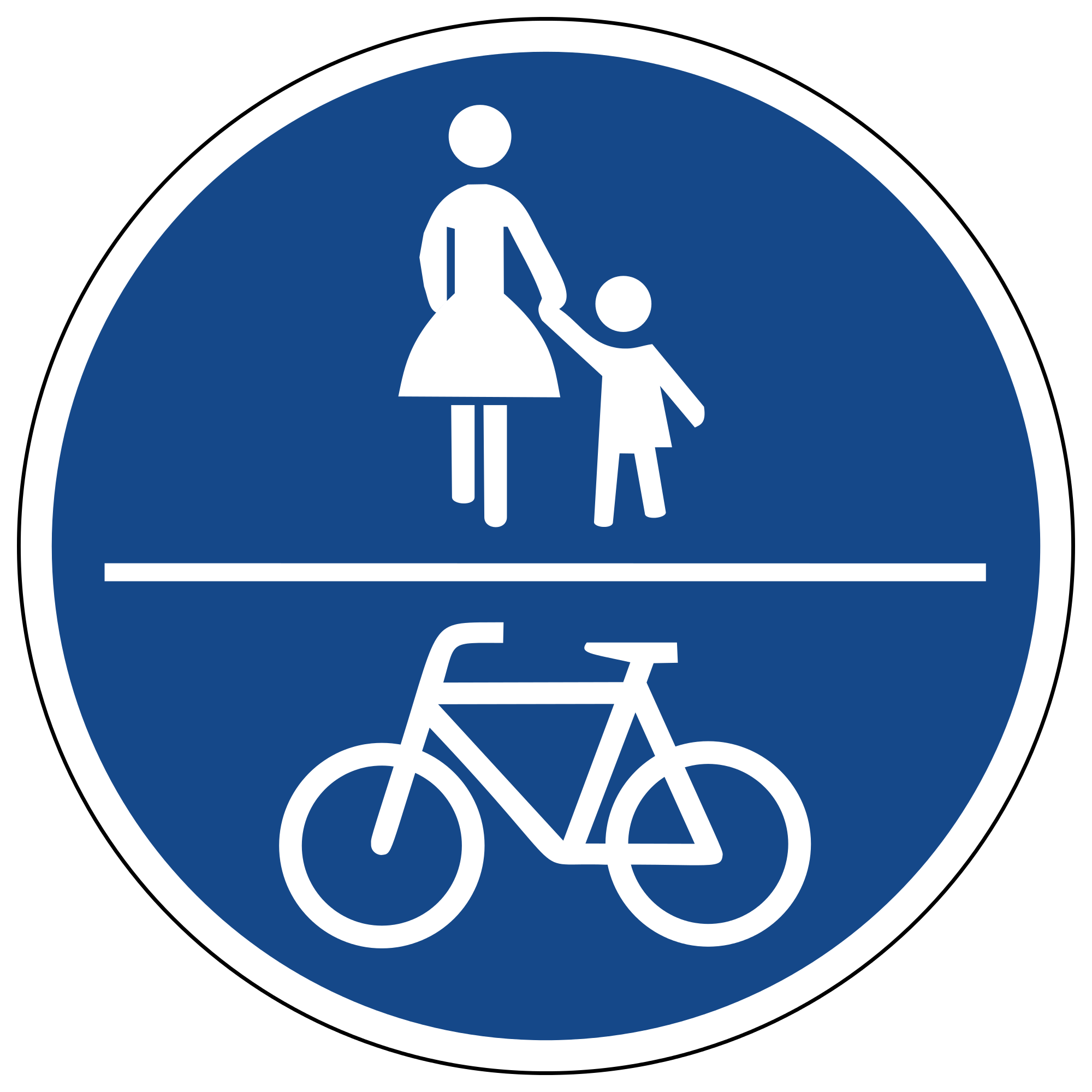 Verkehrsschild: Gemeinsamer Geh- und Radweg 
